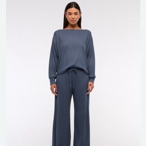 Abercrombie & Fitch Dark Blue Ribbed Lounge Wear